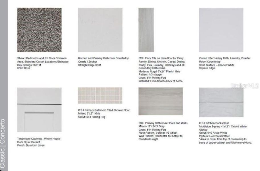 Design Selections ~ Home is under construction, selections are subject to change