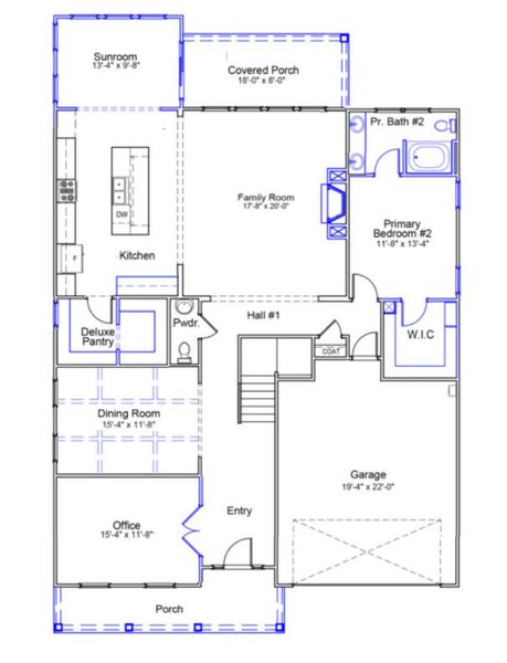 2D floor plan layout of this home in Lochton, Summerville, SC (Image 3).