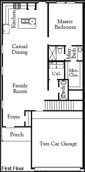 2D floor plan layout of this home in Creekhaven, Rosharon, TX (Image 2).
