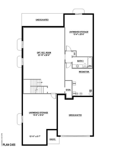 Plan C455 BASE BATH