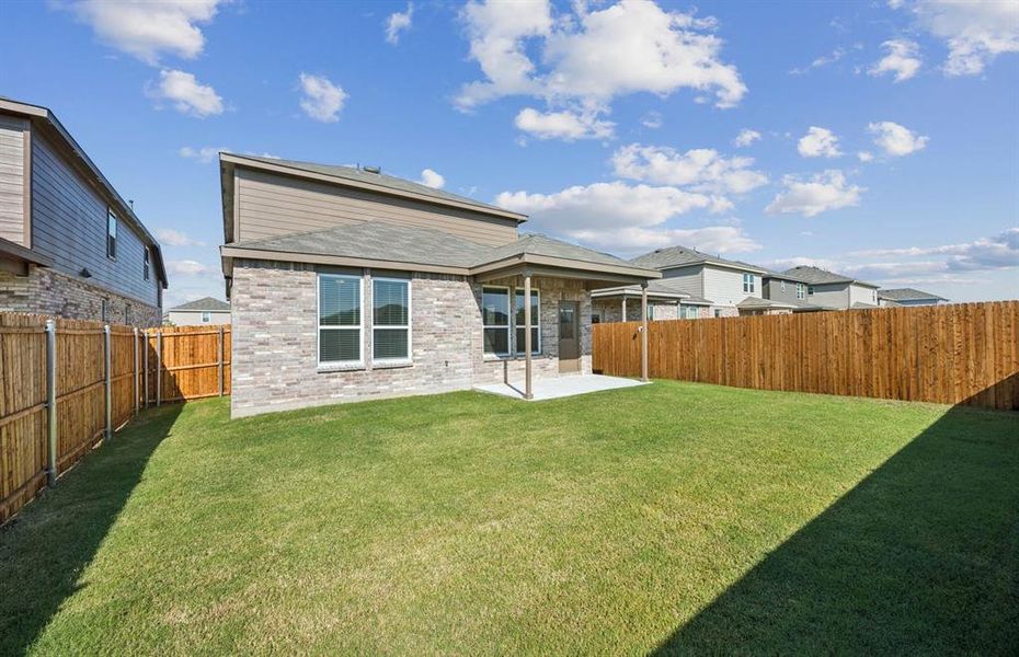 Large fenced in backyard Large fenced in backyard