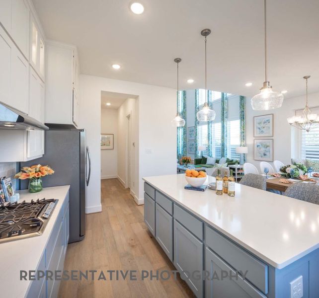 Furnished interior view inside a new home in Bridgeland Central, Cypress (Image 5).