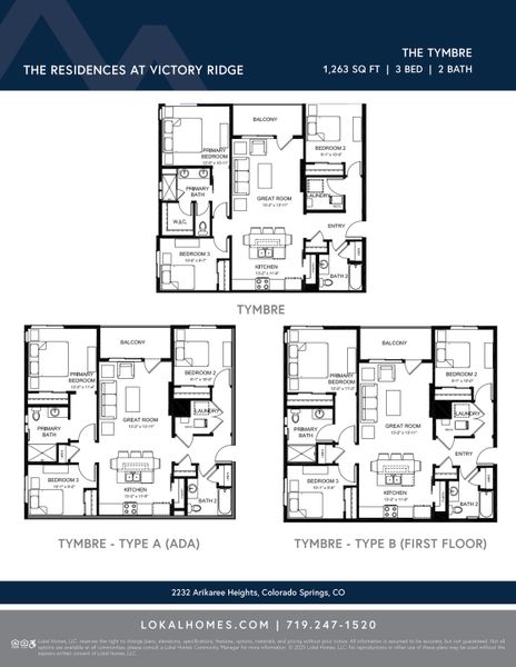2D floor plan layout of this home in The Residences at Victory Ridge, Colorado Springs, CO (Image 2).