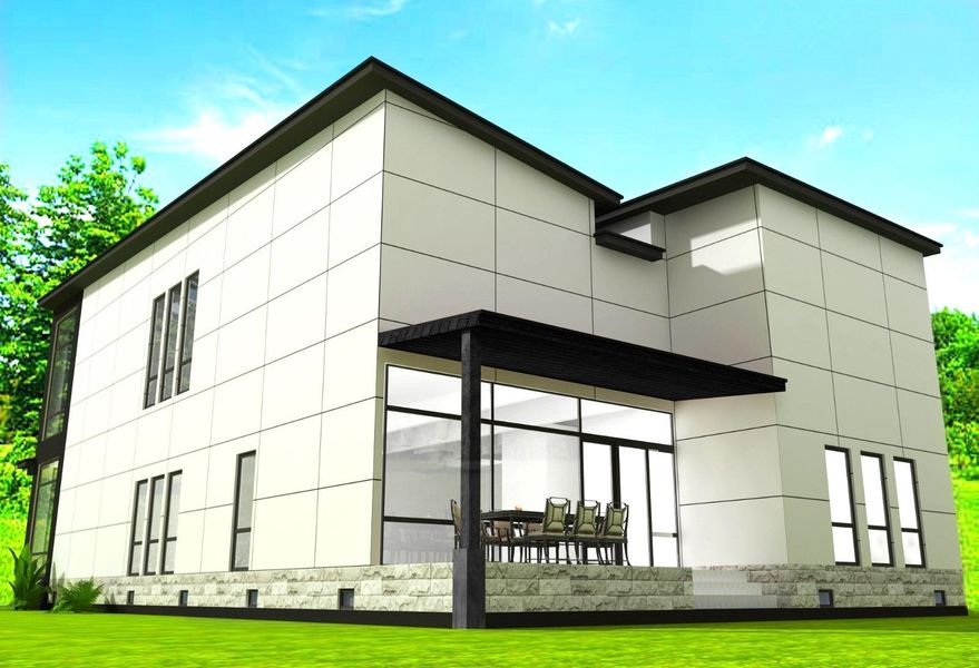 Exterior rendering of this home design in , Houston, TX (Image 2).