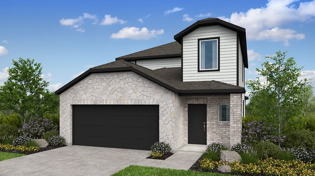 Representative exterior photo of a completed home built from the Hawk by Taylor Morrison in Longview 40s, Del Valle, TX (Image 19).