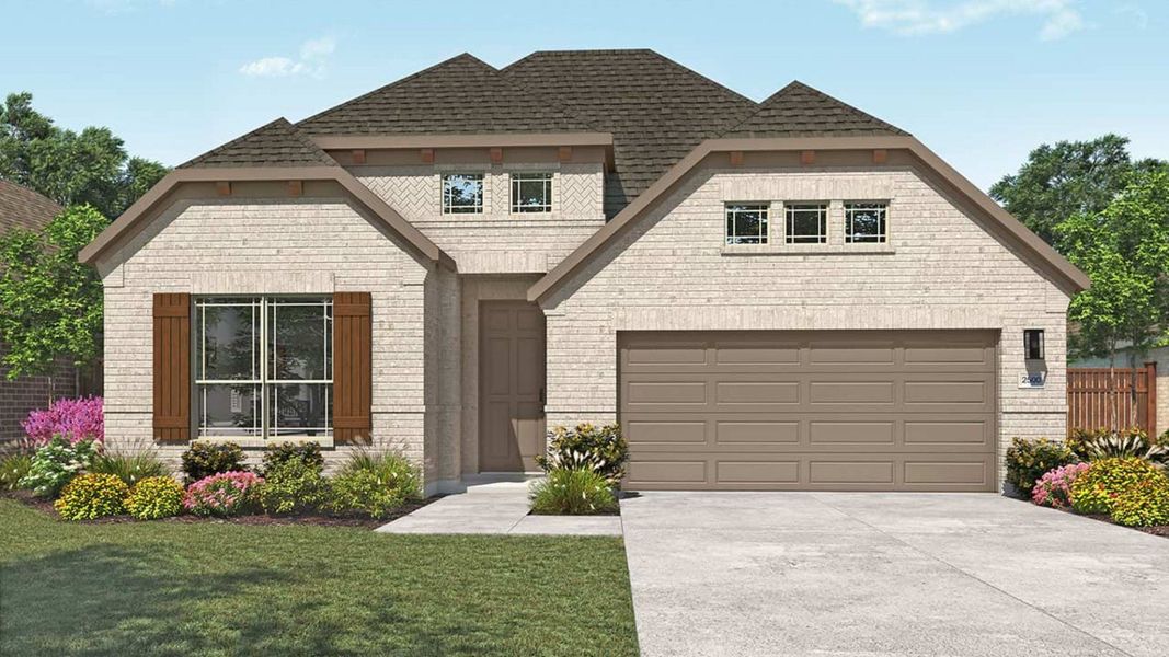 Representative exterior photo of a completed home built from the Willow by DRB Homes in Veranda, San Antonio, TX (Image 2).