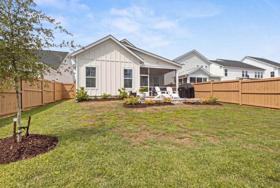 Exterior details and patio area of a home in Midtown at Nexton, Summerville (Image 4).