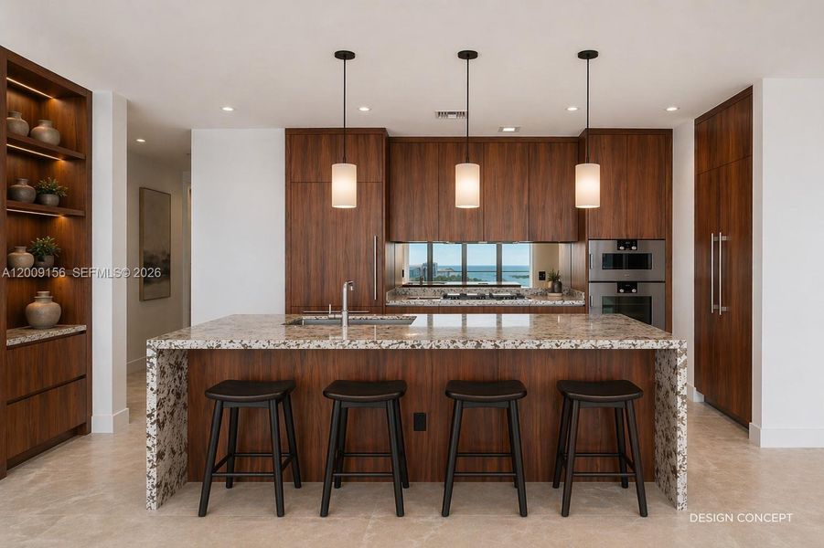 Furnished interior view inside a new home in , Miami (Image 19).
