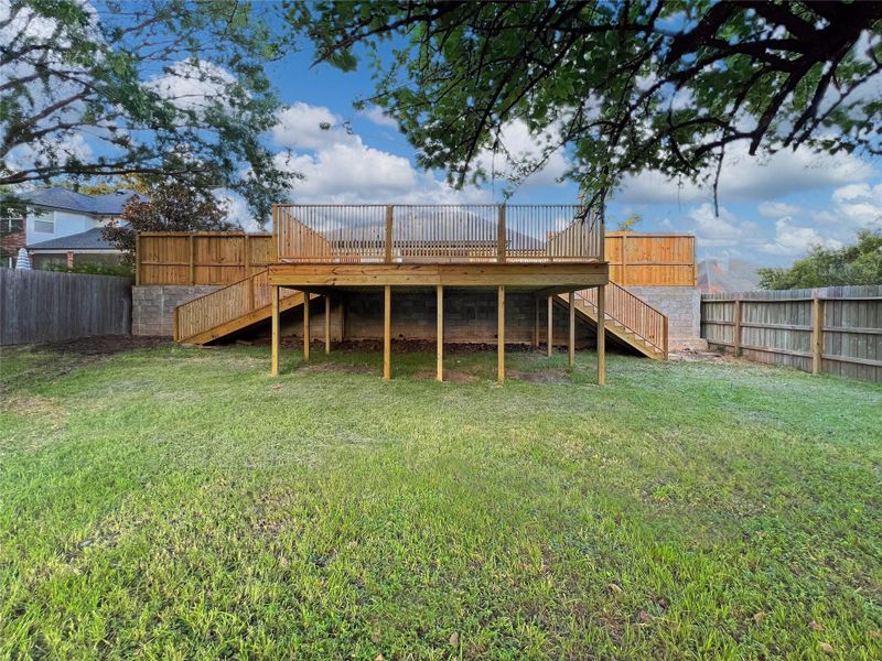 Additional backyard space further behind the house for gardening or a children’s play-set