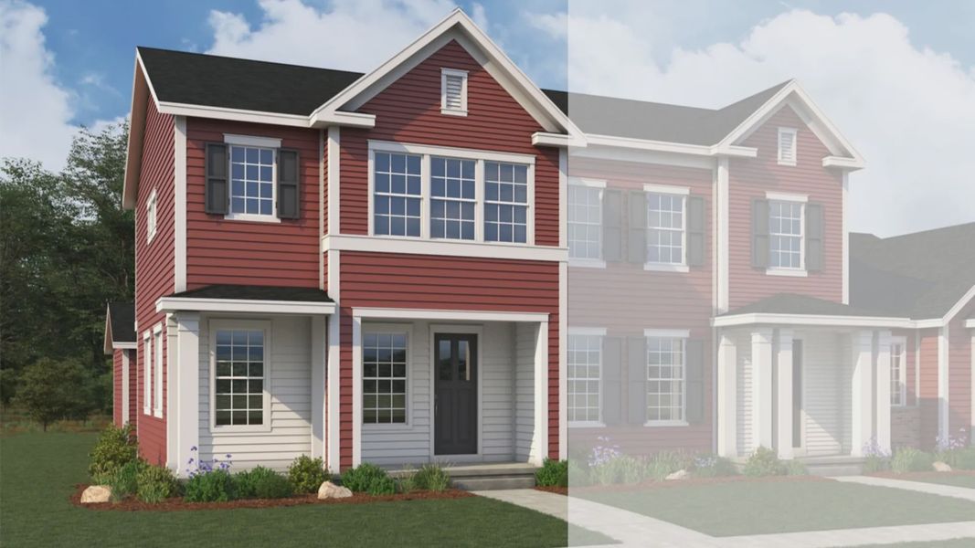 Front exterior of a home in the Westerly - Townhomes community, located in Erie, CO (Image 8). Front exterior of a home in the Westerly - Townhomes community, located in Erie, CO (Image 8).