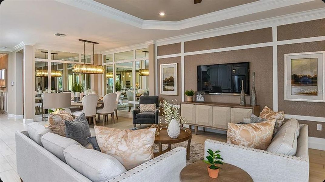 Furnished interior view inside a new home in Esplanade at Wiregrass Ranch, Wesley Chapel (Image 11).