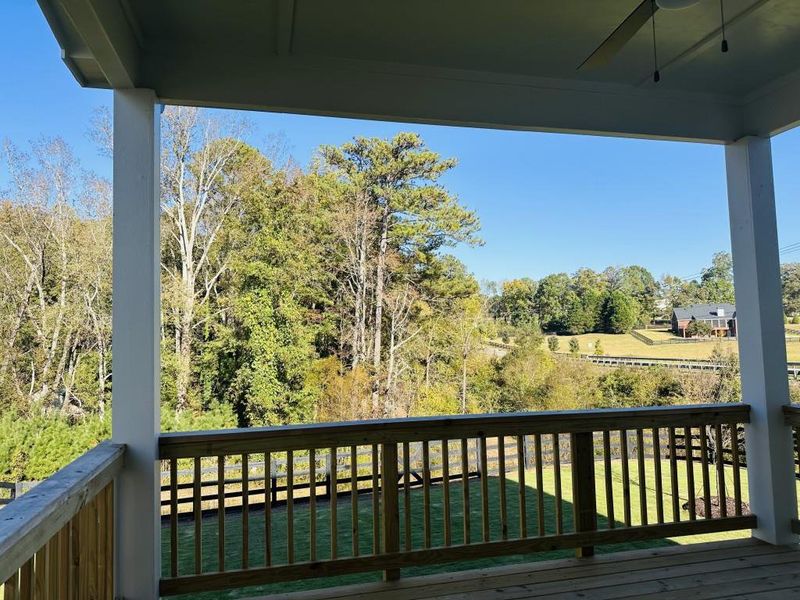 Exterior details and patio area of a home in Hillshire, Cumming (Image 3).