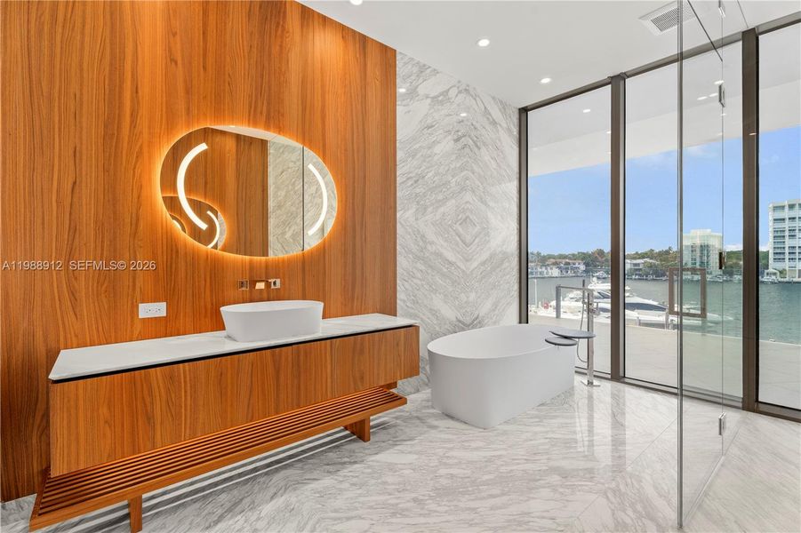 Furnished interior view inside a new home in , Miami (Image 10).