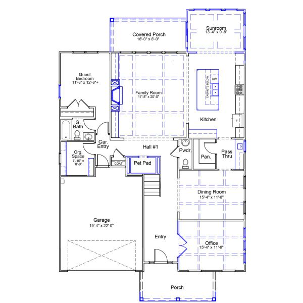 2D floor plan layout of this home in Foxhall Landing, Easley, SC (Image 5). 2D floor plan layout of this home in Foxhall Landing, Easley, SC (Image 5).