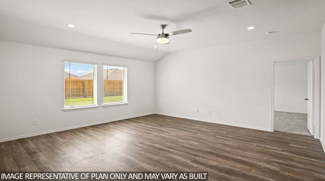 Representative unfurnished interior of a home built from the Texas Cali by D.R. Horton in Sunterra, Katy (Image 13).