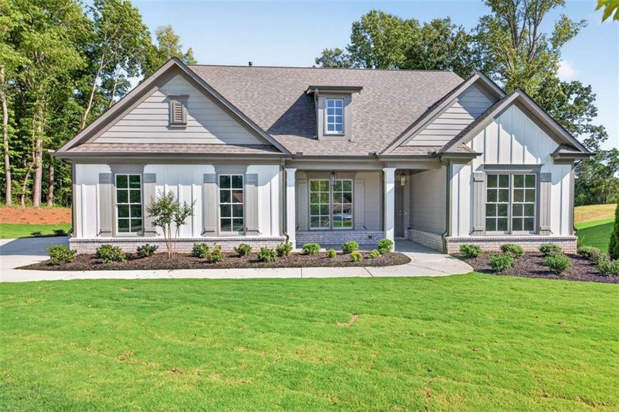 Front exterior of a new home in , Gainesville, GA, highlighting curb appeal (Image 29).