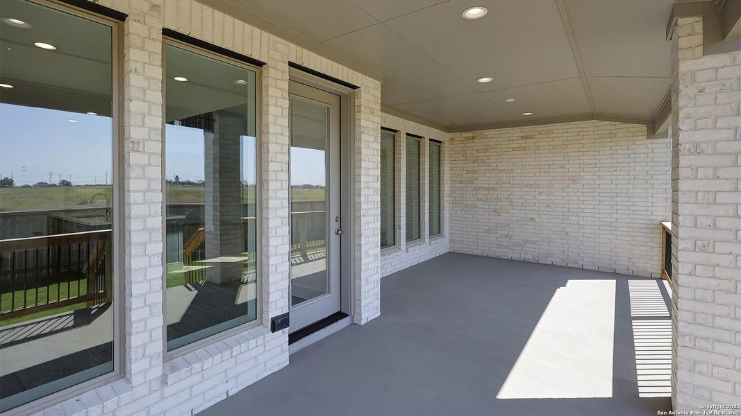Exterior details and patio area of a home in Alsatian Oaks 50', Castroville (Image 2). Exterior details and patio area of a home in Alsatian Oaks 50', Castroville (Image 2).