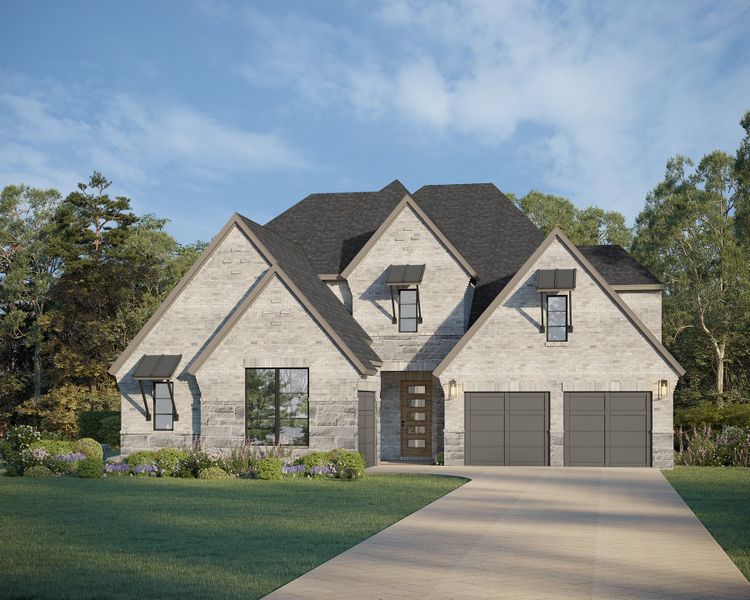 Plan 1648 Elevation D w/ Stone