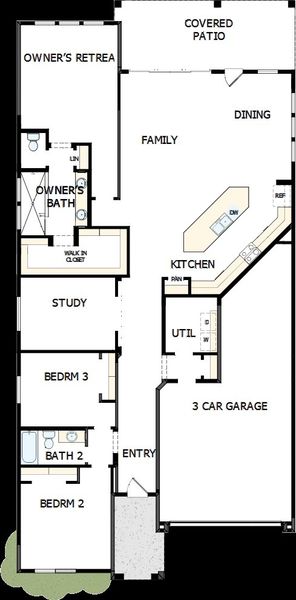 2D floor plan layout of this home in Tavolo at Soleo, San Tan Valley, AZ (Image 5).