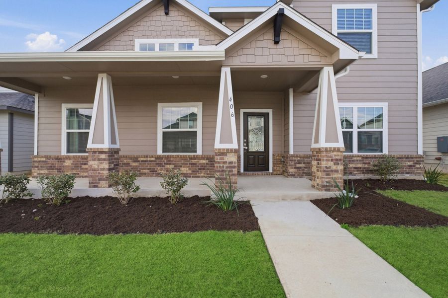 Exterior details and patio area of a home in Brooklands, Hutto (Image 3). Exterior details and patio area of a home in Brooklands, Hutto (Image 3).