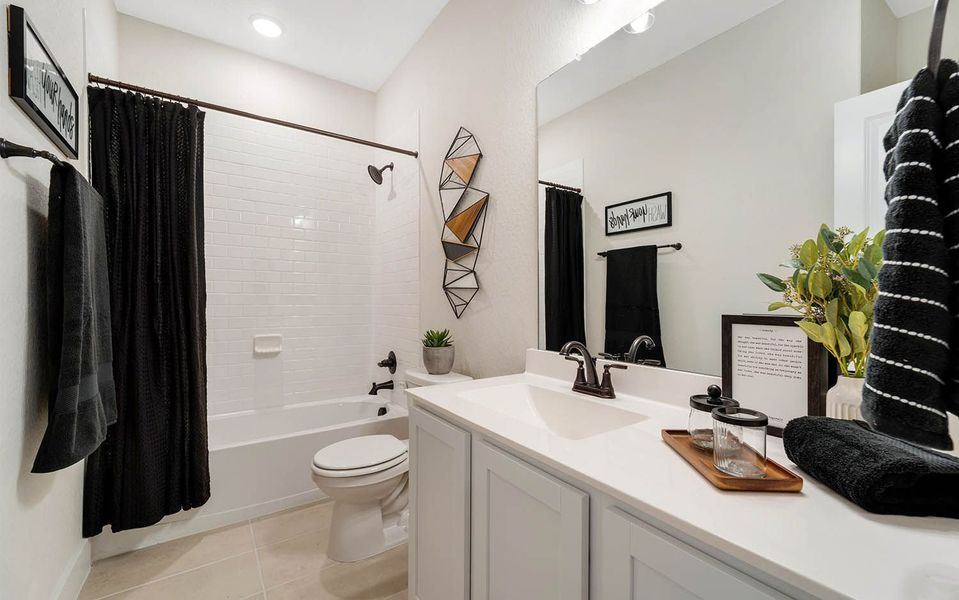 Representative furnished interior of a home built from the Pedernales by CastleRock Communities in Lone Oak, San Antonio (Image 6).