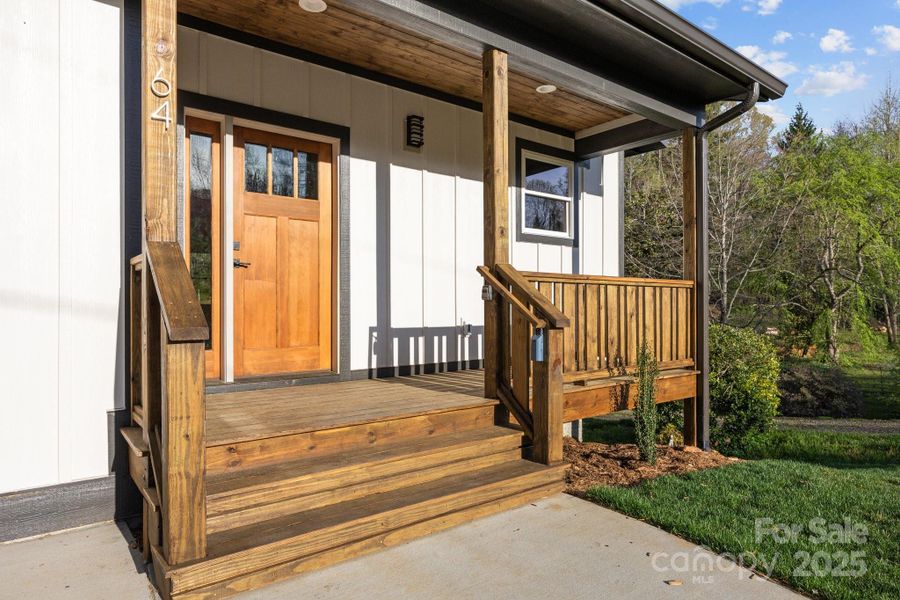 Front porch, perfect for a few rocking chairs Front porch, perfect for a few rocking chairs