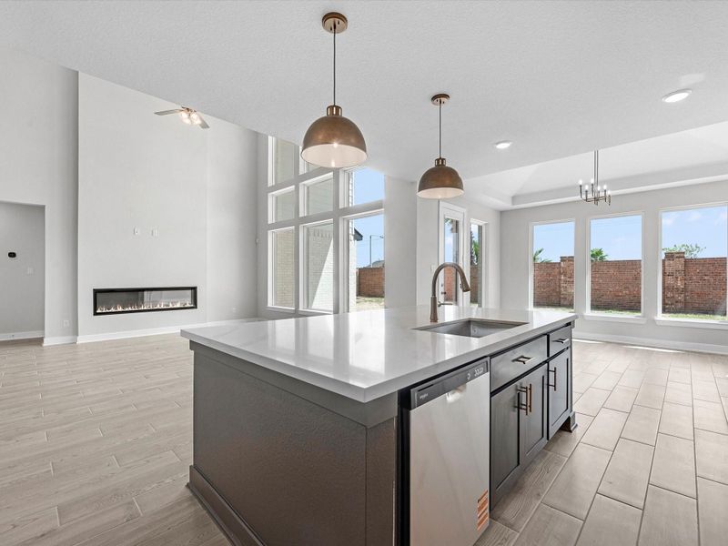 Furnished interior view inside a new home in Lago Mar - 60', Texas City (Image 11).