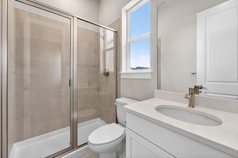 Furnished interior view inside a new home in Trailstone, Arvada (Image 11).