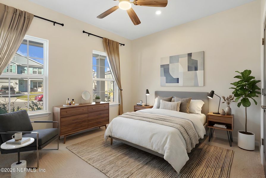 Furnished interior view inside a new home in Seminole Palms Single-Family Homes, Palm Coast (Image 5).