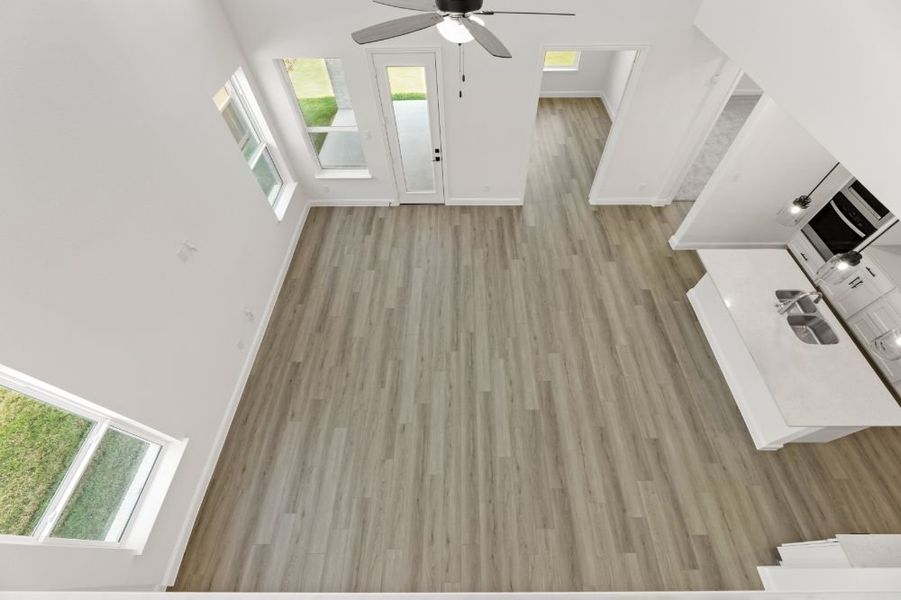 Representative unfurnished interior of a home built from the San Marcos by UnionMain Homes in Elevon, Lavon (Image 21). Representative unfurnished interior of a home built from the San Marcos by UnionMain Homes in Elevon, Lavon (Image 21).