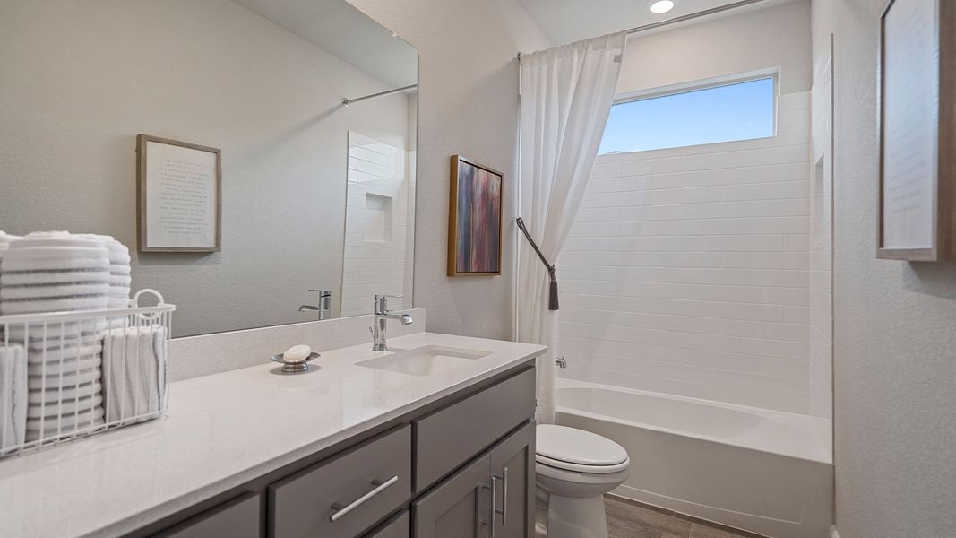 Furnished interior view inside a new home in Bluestem, Rhome (Image 39).