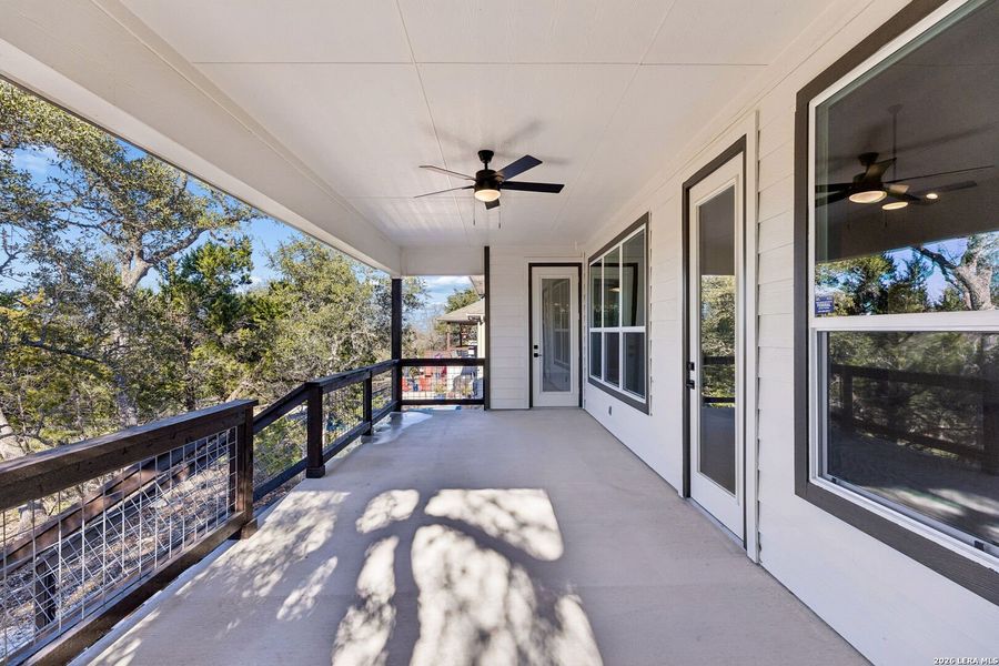 Exterior details and patio area of a home in , Fischer (Image 30).