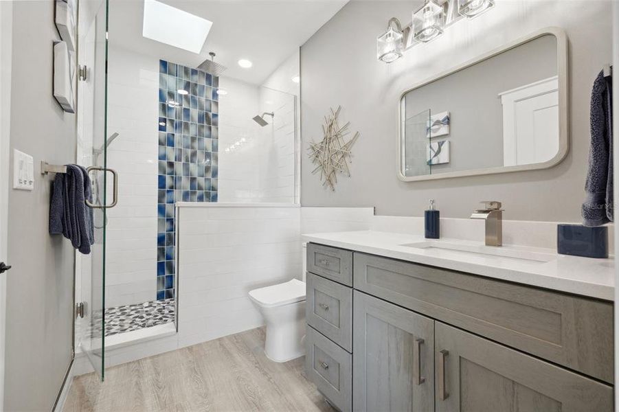 The Perch guest room bathroom The Perch guest room bathroom