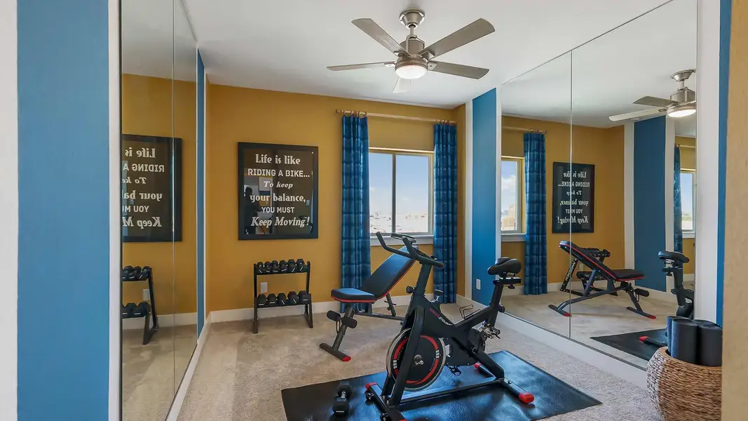 Furnished interior in a model home at Emerald Heights at Bridgeland Central – 35’ Alley in Cypress (Image 9). Furnished interior in a model home at Emerald Heights at Bridgeland Central – 35’ Alley in Cypress (Image 9).