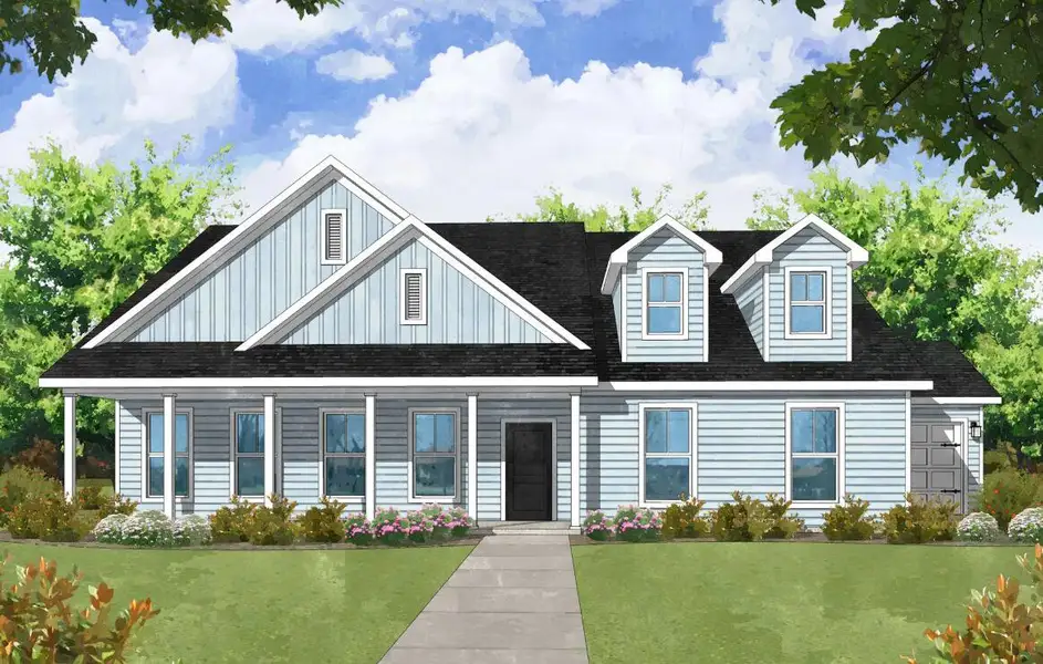 Front exterior of a new home in , Summerville, SC, highlighting curb appeal (Image 1).