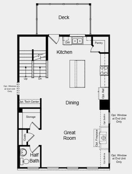 2D floor plan layout of this home in Rosewood Farm, Lawrenceville, GA (Image 4).
