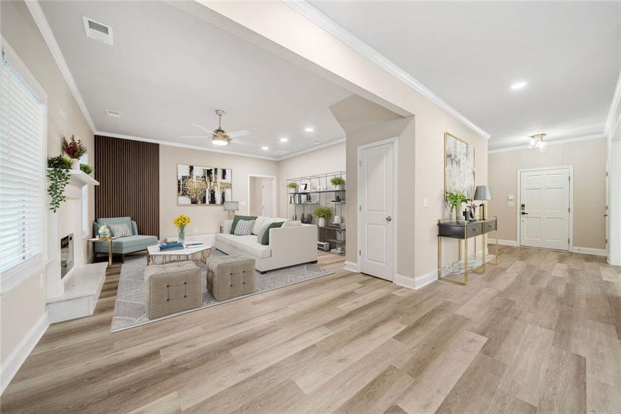 Furnished interior view inside a new home in , Lawrenceville (Image 6).