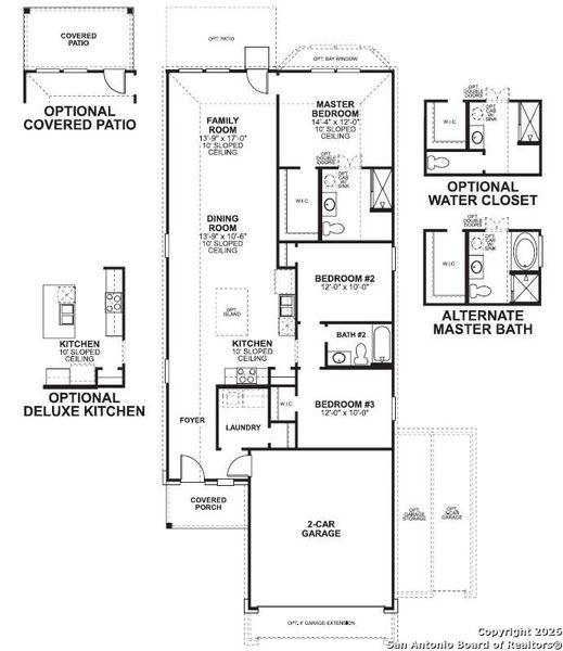 2D floor plan layout of this home in Meadows at Clear Springs, New Braunfels, TX (Image 4).