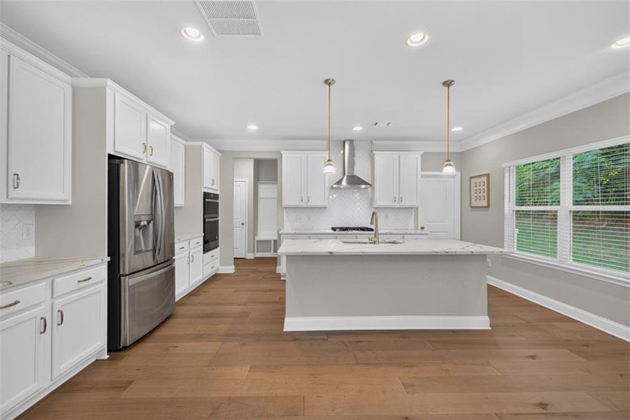 Furnished interior view inside a new home in Overlook at Hamilton Mill, Auburn (Image 5).