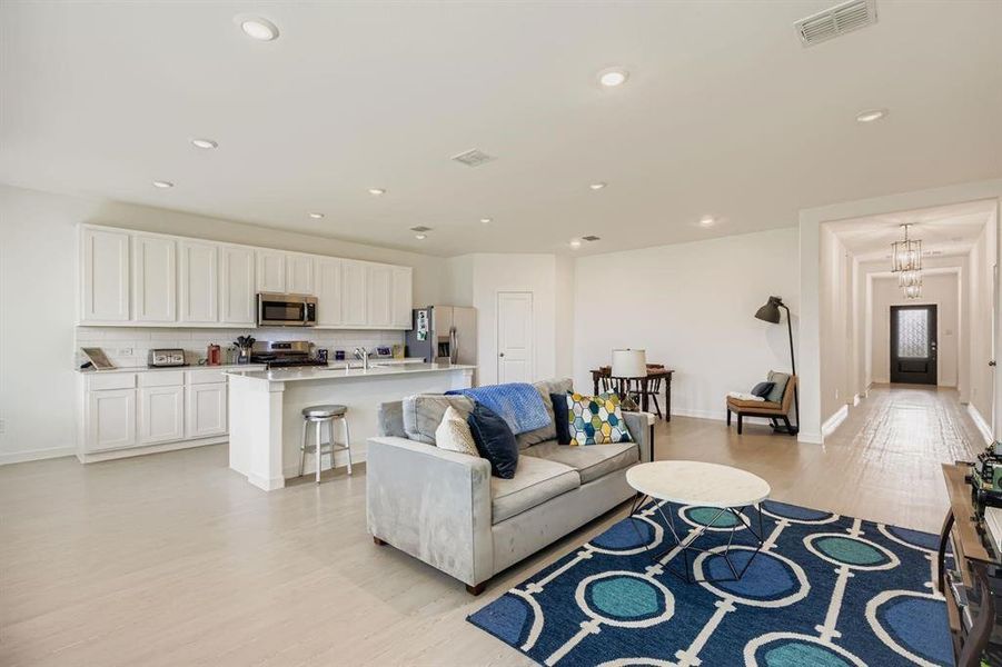 Furnished interior view inside a new home in Cypress Creek, Princeton (Image 7). Furnished interior view inside a new home in Cypress Creek, Princeton (Image 7).