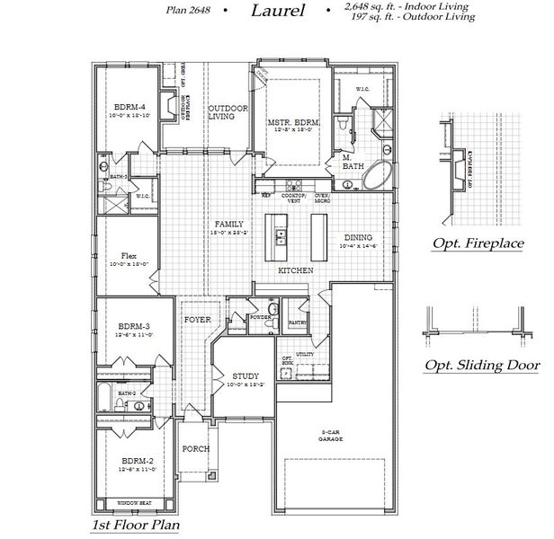 2D floor plan layout of this home in Trinity Falls, McKinney, TX (Image 3).