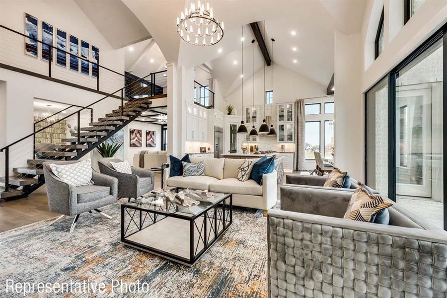 Furnished interior view inside a new home in Chatham Reserve, Providence Village (Image 9).