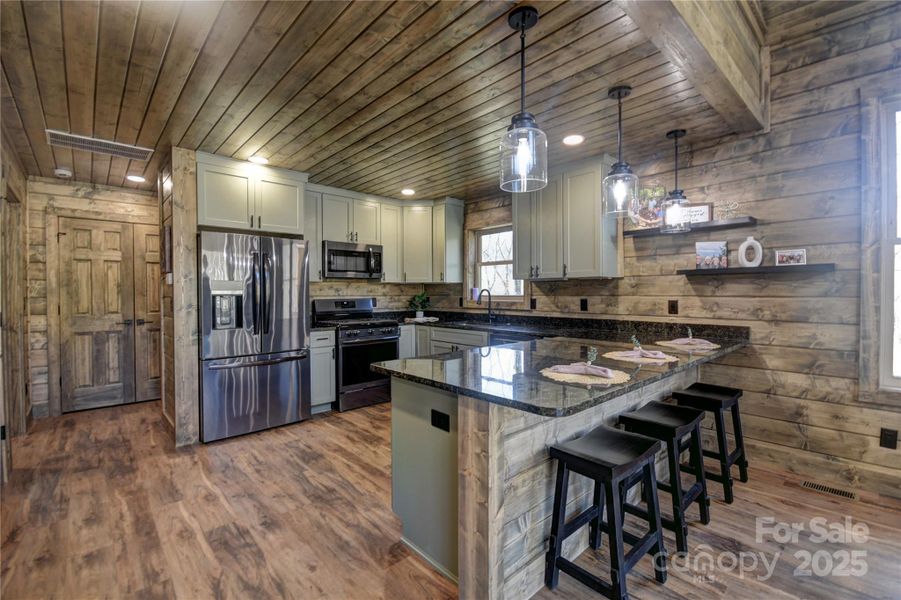 Kitchen area of the great room