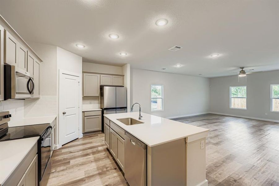 Furnished interior view inside a new home in MiraVerde, Crowley (Image 5). Furnished interior view inside a new home in MiraVerde, Crowley (Image 5).