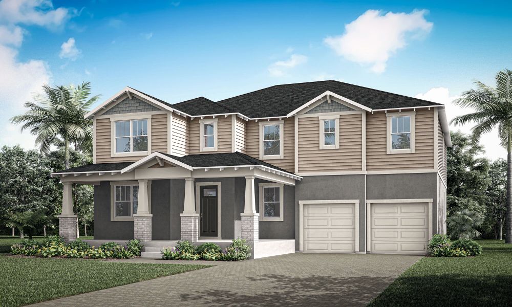 Representative exterior photo of a completed home built from the Great Basin by Mattamy Homes in Rainwood, Clermont, FL (Image 5). Representative exterior photo of a completed home built from the Great Basin by Mattamy Homes in Rainwood, Clermont, FL (Image 5).