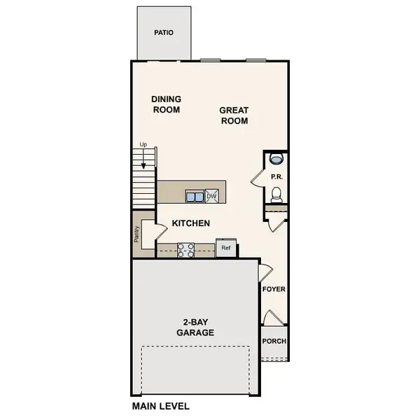 2D floor plan layout of this home in Graystone Townhomes, Florence, SC (Image 5).