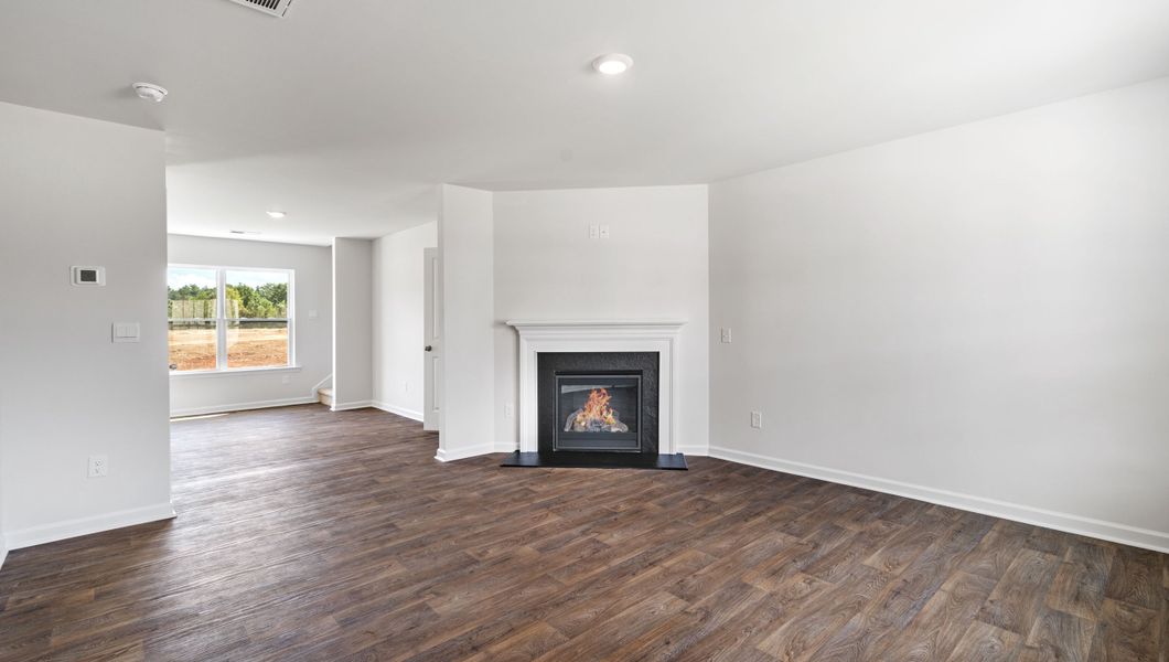Representative unfurnished interior of a home built from the BRANDON by D.R. Horton in Baxter Village, Boiling Springs (Image 12). Representative unfurnished interior of a home built from the BRANDON by D.R. Horton in Baxter Village, Boiling Springs (Image 12).