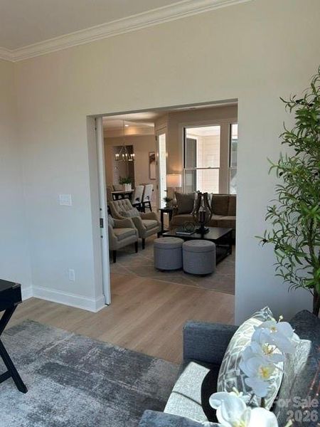 Furnished interior view inside a new home in The Courtyards at Hodges Farm, Charlotte (Image 17).