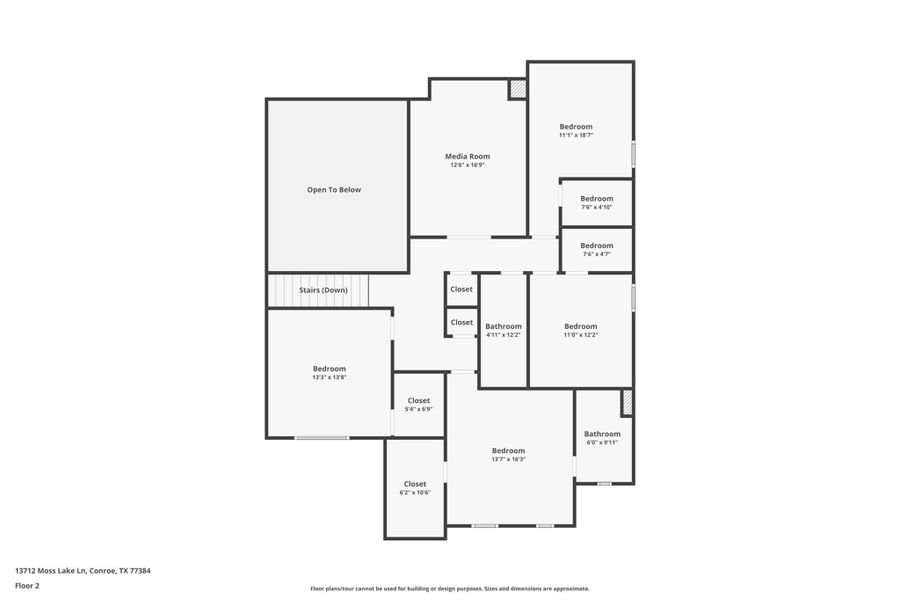 2D floor plan layout of this home in Fosters Ridge 60's, Conroe, TX (Image 7). 2D floor plan layout of this home in Fosters Ridge 60's, Conroe, TX (Image 7).