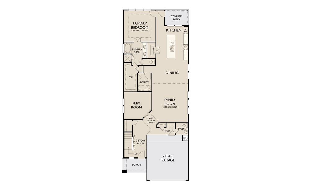 2D floor plan layout for the Esperanza by Ashton Woods in Wildrye 40ft, Waller, TX (Image 3).